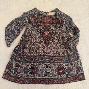 Zara Kids Dress with Red and Blue Patterns